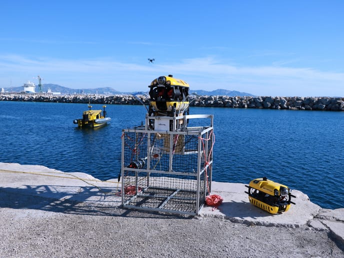 Robots detect and collect litter in marine environments