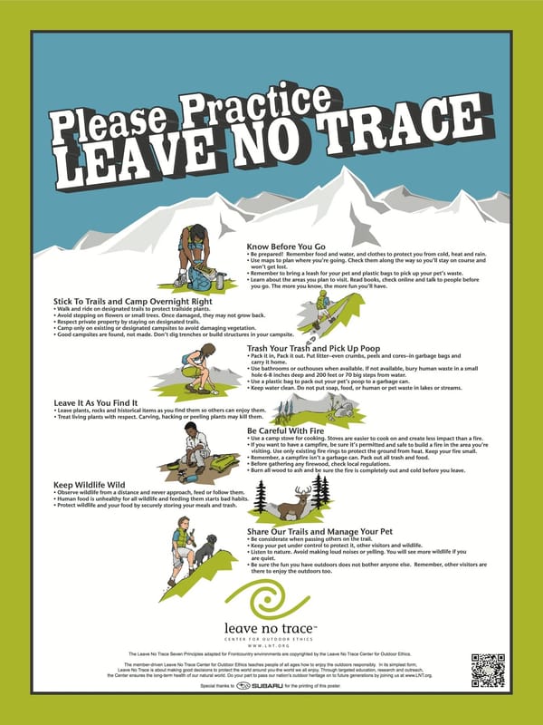 Leave No Trace: Outdoor Ethics